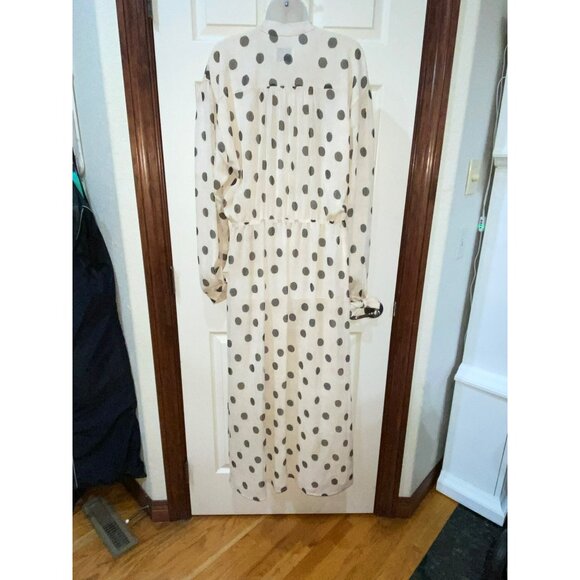 NANUSHKA Zahara Polka Dot Cream Dress Size Medium - Picture 4 of 11